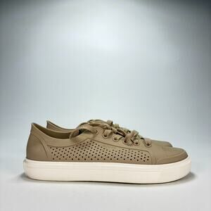 Crocs Citilane Roka Court Beige Lace Up Shoes Sneakers 204884 Womens Size 7